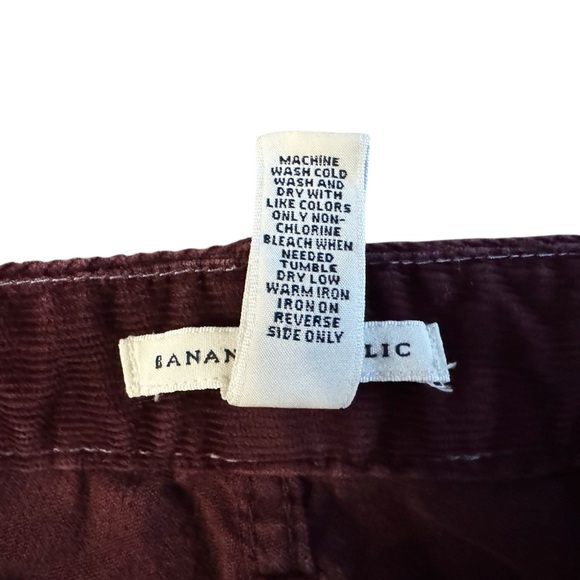 Banana Republic women’s Burgundy Skinny corduroy pants size 29 #723 - Picture 4 of 9